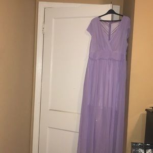 Lavender Sheer Wedding Dress
